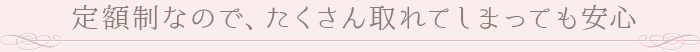 定額制なので、たくさん取れてしまっても安心